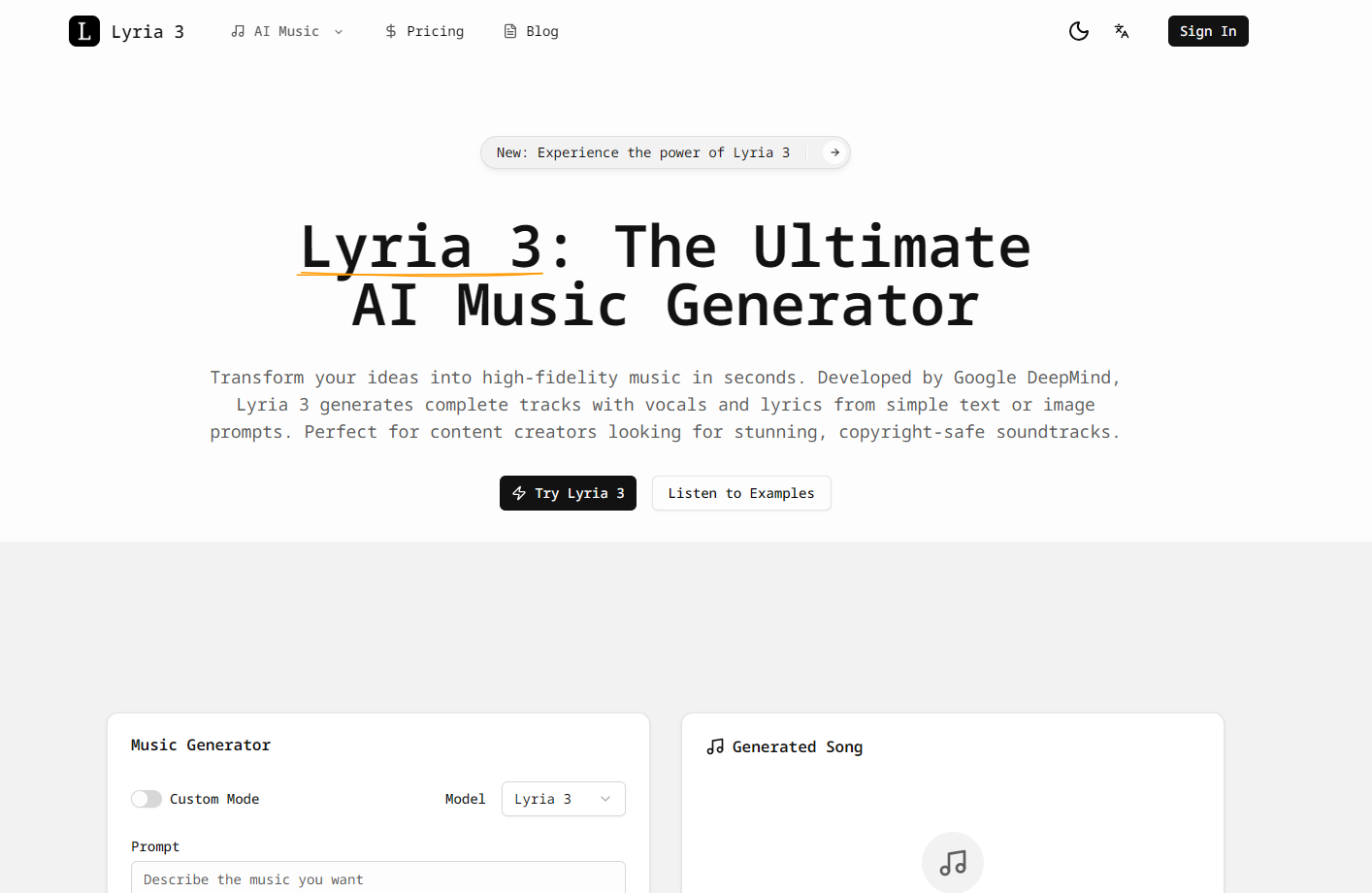 Lyria 3 AI Music Generator